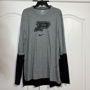 Nike men's Purdue Boilermakers long sleeve T-shirt dri-fit size XL Big P‎